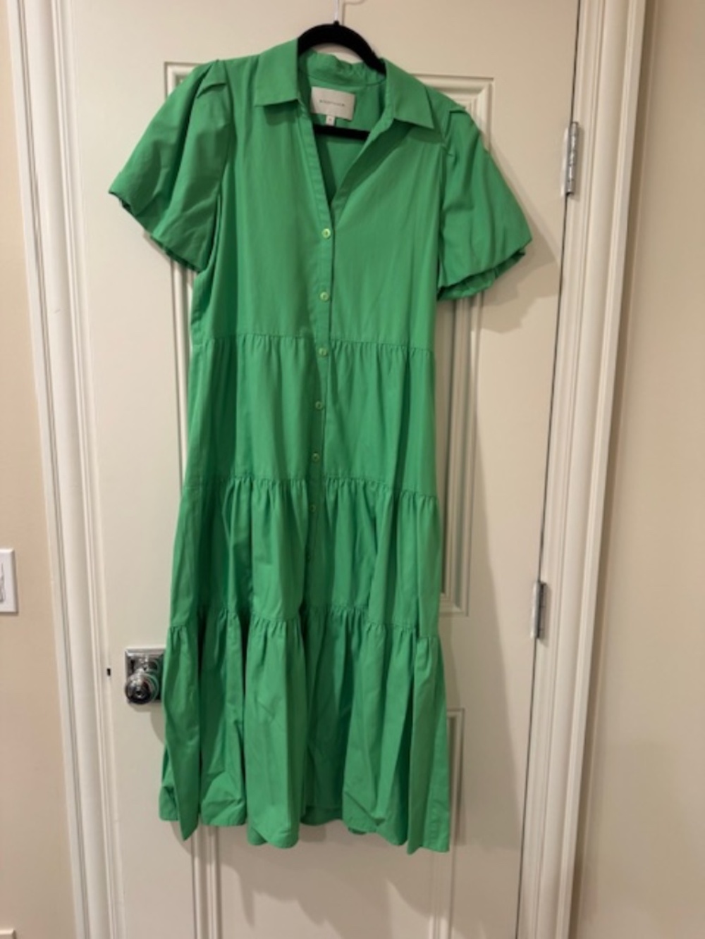 Like new!  EUC Brochu Walker $348 Havana Dress in Derby Green, Medium - Picture 7 of 8